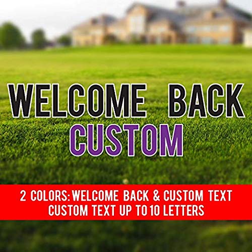 Custom Welcome Back to School Yard Sign - Personalized Name & Letters with 25 Stakes (2 Colors) | Perfect for School Events, Home Decor & Teacher Gifts