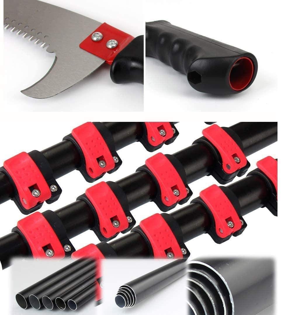Telescopic Tree Pruner Saw - 24FT Curved Branch Cutter for High Tree Pruning & Garden Care