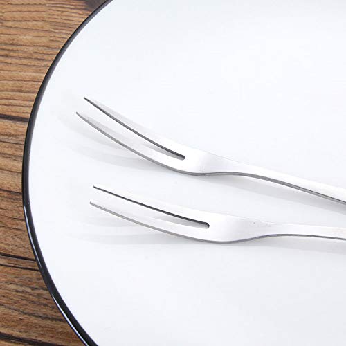 HornTide 12-Piece Stainless Steel Appetizer Forks Set - Perfect for Dessert & Fruit Salad