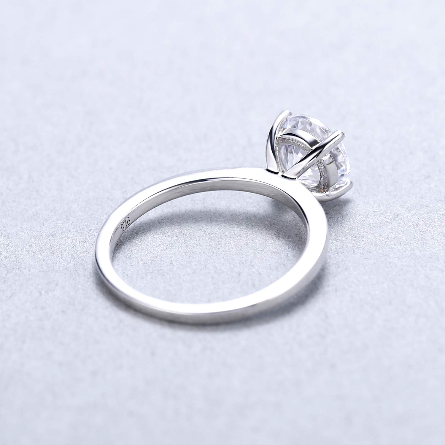 925 Sterling Silver Solitaire Engagement Ring for Women - Round Cut Gemstone Wedding Band, Promise Ring, Anniversary Gift (Perfect for Proposals, Valentine's Day & Special Occasions)