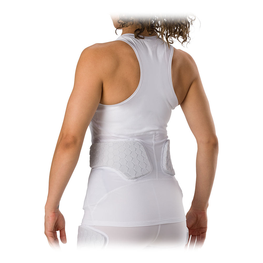 Women's HEX® 2 Pad Lacrosse Tank Top with Kidney Protection - Breathable Protective Gear for Lacrosse Training & Games