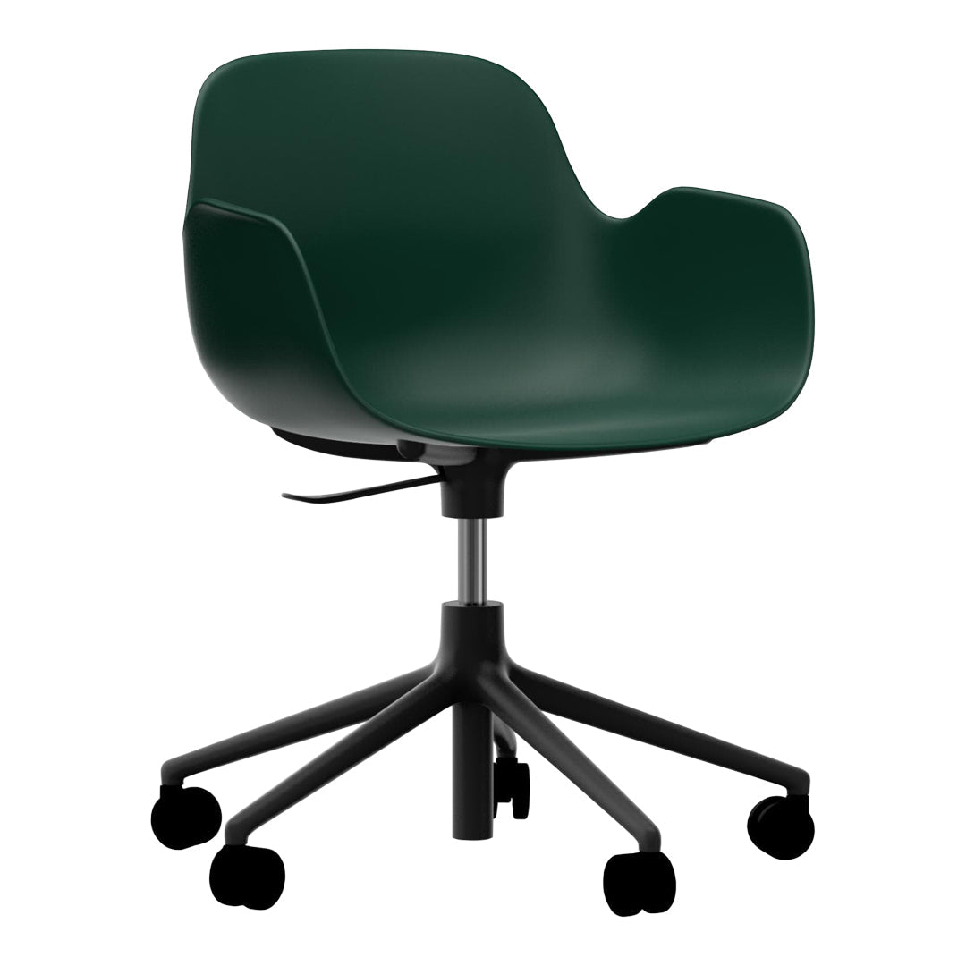 Modern Form Armchair with 5W Swivel Base & Gas Lift Mechanism - Ergonomic Office Chair for Home & Workspace Comfort