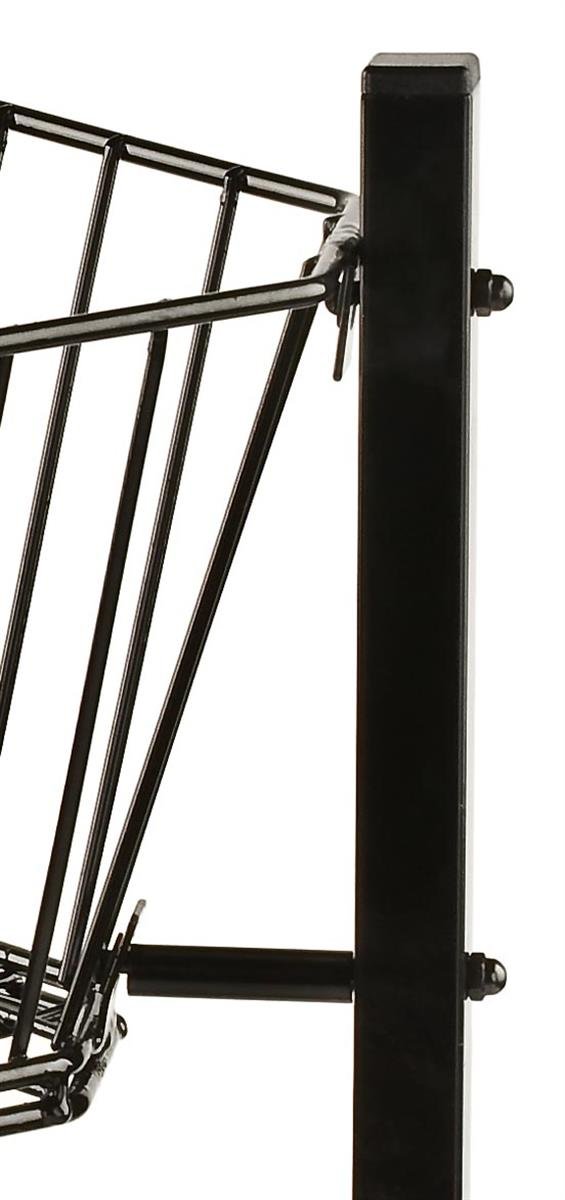 3-Tier Mobile Impulse Bin with 3 Tapered Baskets - Heavy Duty Wire Dump Bin for Retail Store Floor Displays - Steel Rolling Cart with Wheels (Black) - Perfect for Supermarkets, Convenience Stores and Warehouse Organization