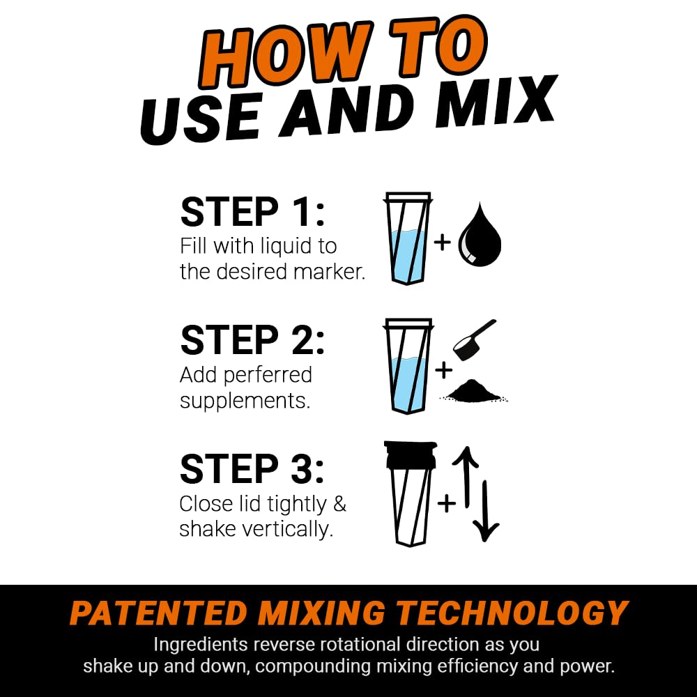 HELIMIX 2.0 Vortex Blender Shaker Bottle - 28oz BPA-Free Protein Shaker Cup for Gym & Travel | No Blending Ball Needed | USA Made | Mixes Protein Powder, Smoothies & Cocktails | Dishwasher Safe | Perfect for Workouts, Meal Prep & On-the-Go Nutrition