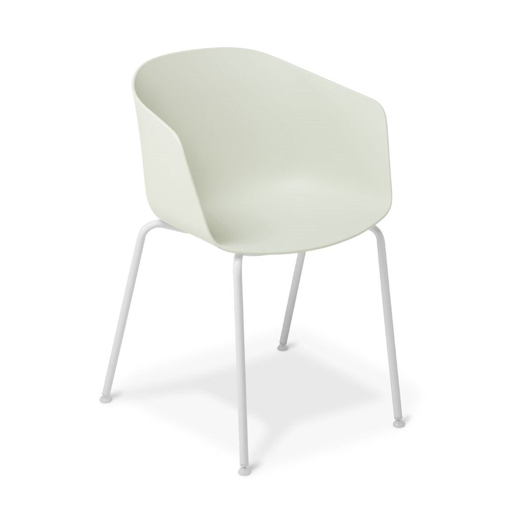 Heavy Duty Max Tub Steel 4 Leg Chair - Industrial Style Metal Dining Chair for Restaurant, Cafe, and Home Kitchen Use