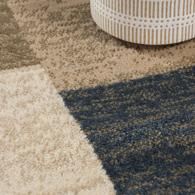 Clifton Modern Geometric Patchwork Area Rug or Runner Rug - Stylish Home Decor for Living Room, Bedroom & Office - Soft & Durable Floor Covering