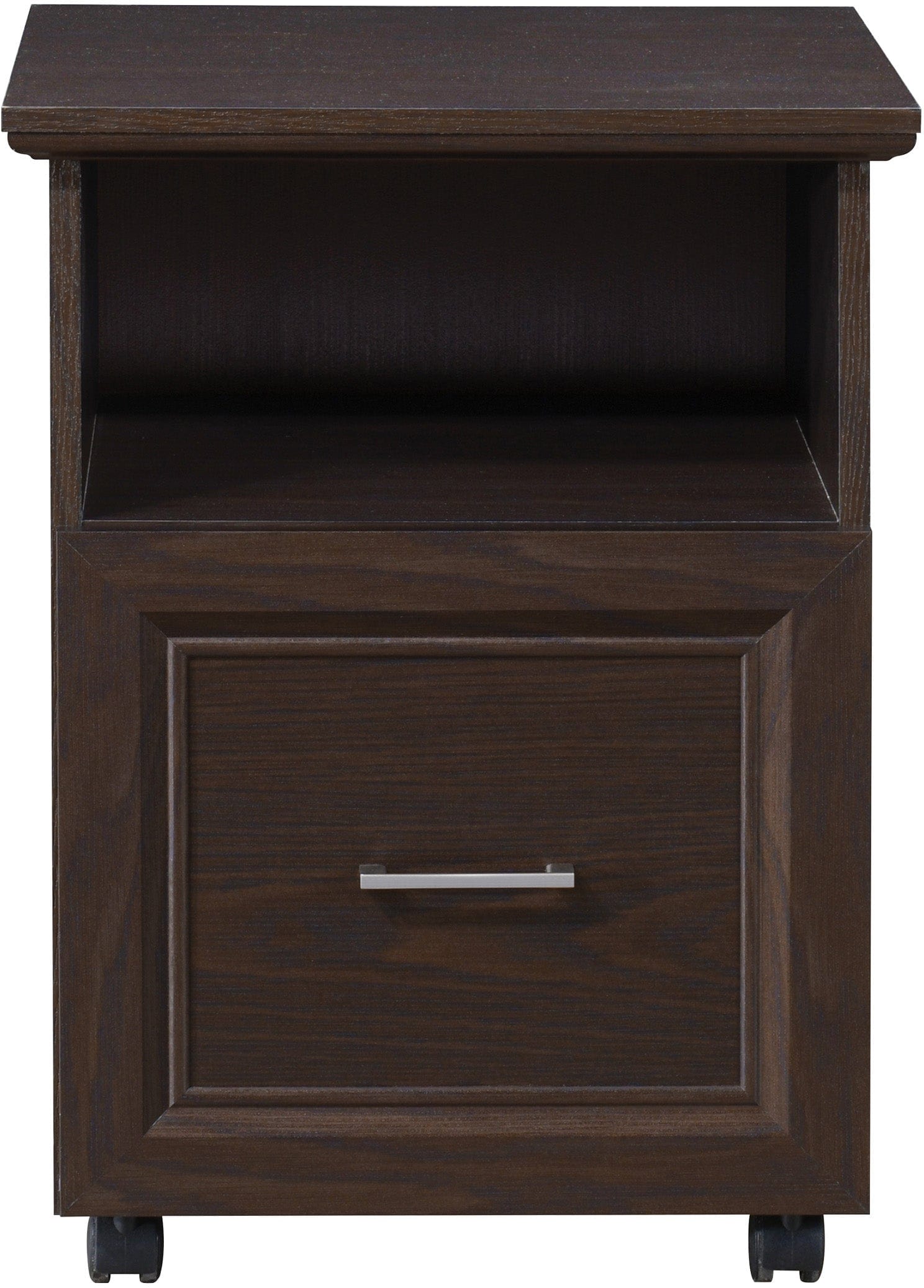 Office Star Jefferson Rolling File Cabinet - 2 Drawer Mobile File Organizer with Lock, Black [JEF2818RF] - Perfect for Home Office, Business Storage & Document Organization
