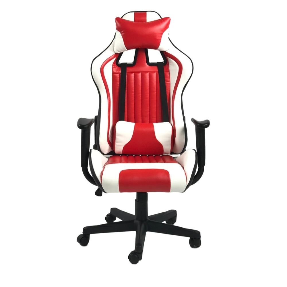 TITAN X SERIES 1063 Gaming Chair - Ergonomic Racing Style Computer Chair with Adjustable Lumbar Support (Red & White) for PC, Office, and Esports Gaming Setup