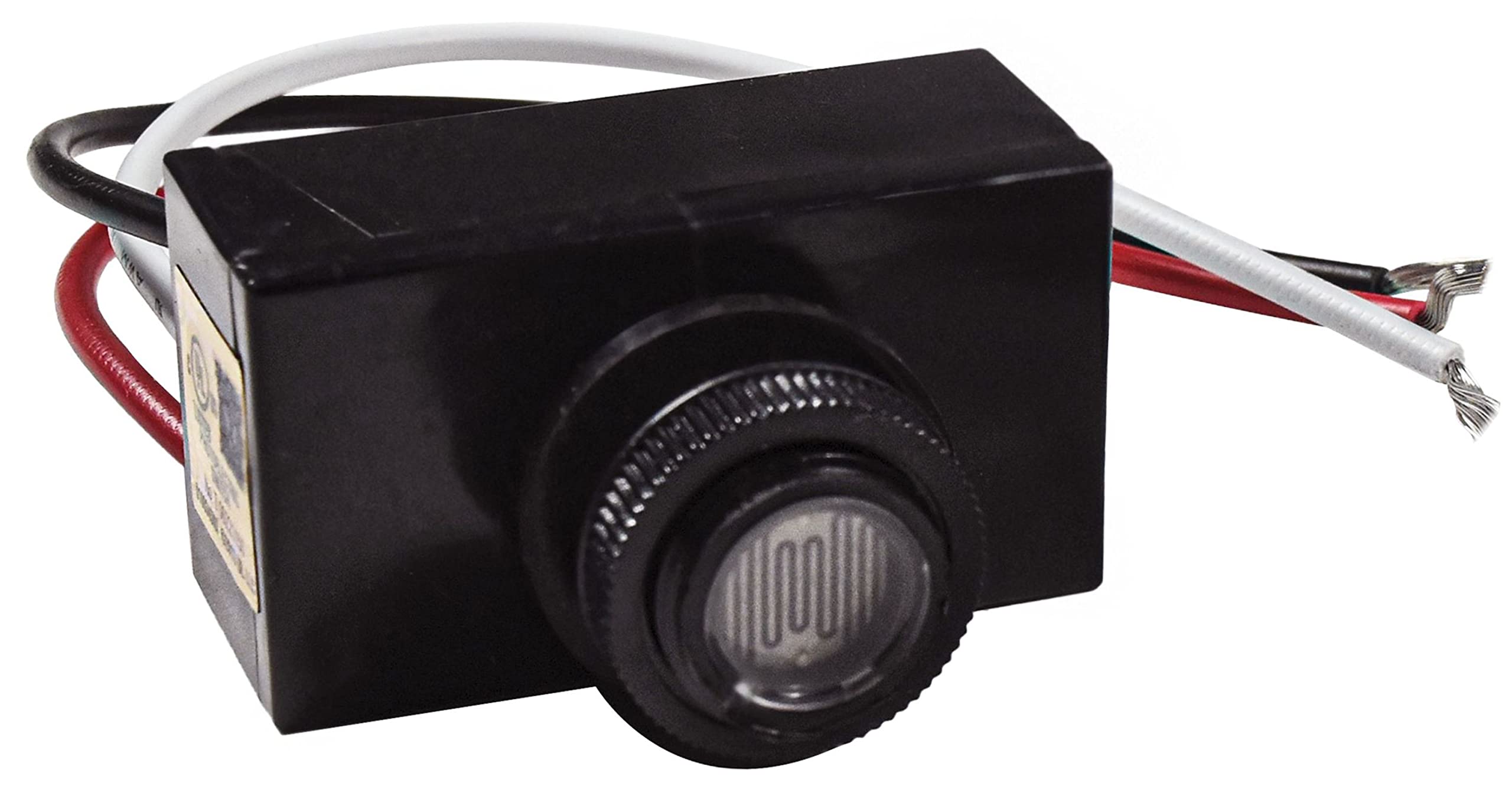 HQRP Photocell Sensor Dusk to Dawn Light Switch - Outdoor Photoelectric Control for Street Lights, Garage & Barn Lighting - Weatherproof Automatic On/Off Sensor for Security & Energy Savings