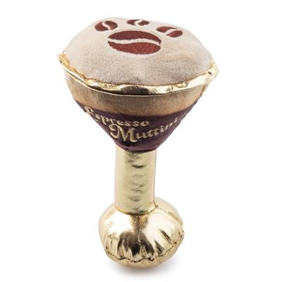 Premium Espresso Muttini Dog Toy - Chew-Resistant Plush Puppy Toy for Small & Medium Dogs - Perfect for Playtime, Training & Cuddling at Home or Outdoors