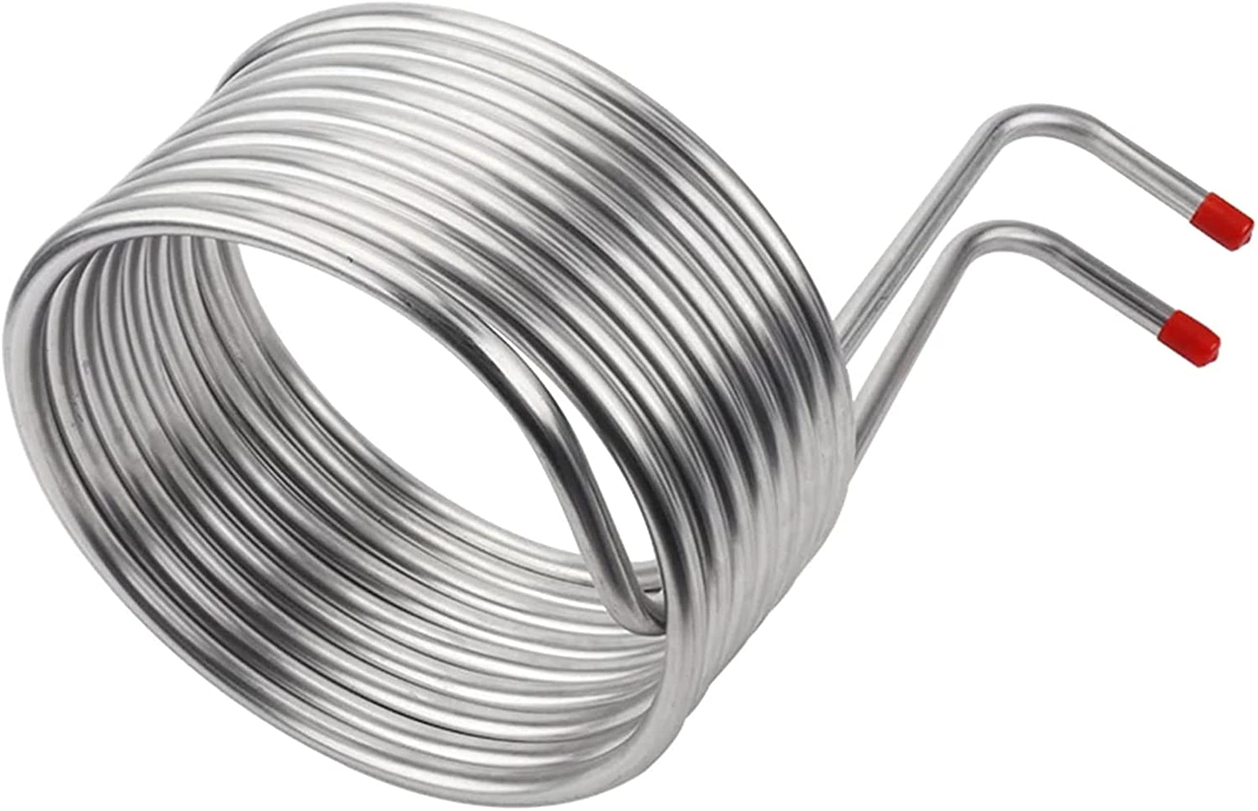 8m 304 Stainless Steel Beer Cooling Coil - Home Brewing Wort Chiller for Beer & Wine Making - Compatible with Garden Hose Fittings - Perfect for Home Brewers & Outdoor Brewing Parties