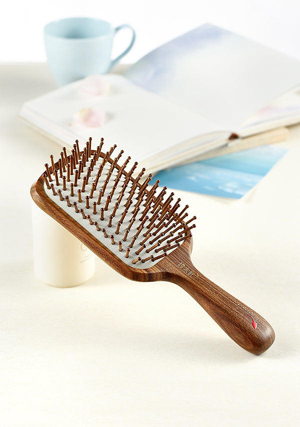 Premium Carp Jumping Paddle Hair Brush - Detangling & Styling for All Hair Types - Perfect for Salons, Home Use & Travel