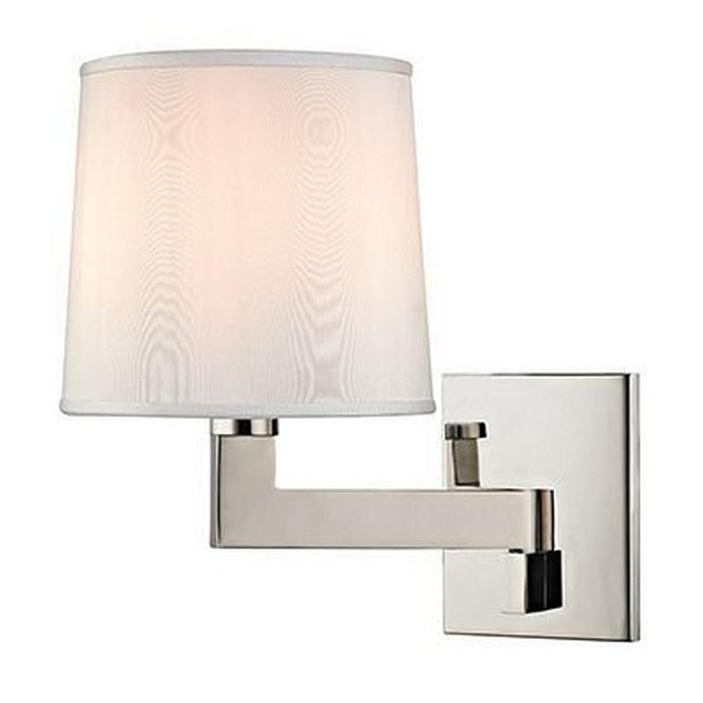 Hudson Valley Lighting Fairport One Light Wall Sconce - Polished Nickel Finish - Elegant Wall Light for Bedroom, Hallway & Living Room Decor