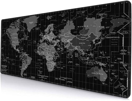 17 Black World Map