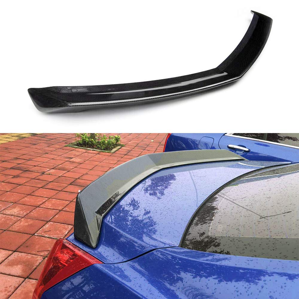 2013-2017 Cadillac ATS 4-Door Sedan Real Carbon Fiber Rear Spoiler - High Performance Car Wing for Enhanced Aerodynamics & Sporty Style - Perfect for Racing, Car Shows & Street Customization