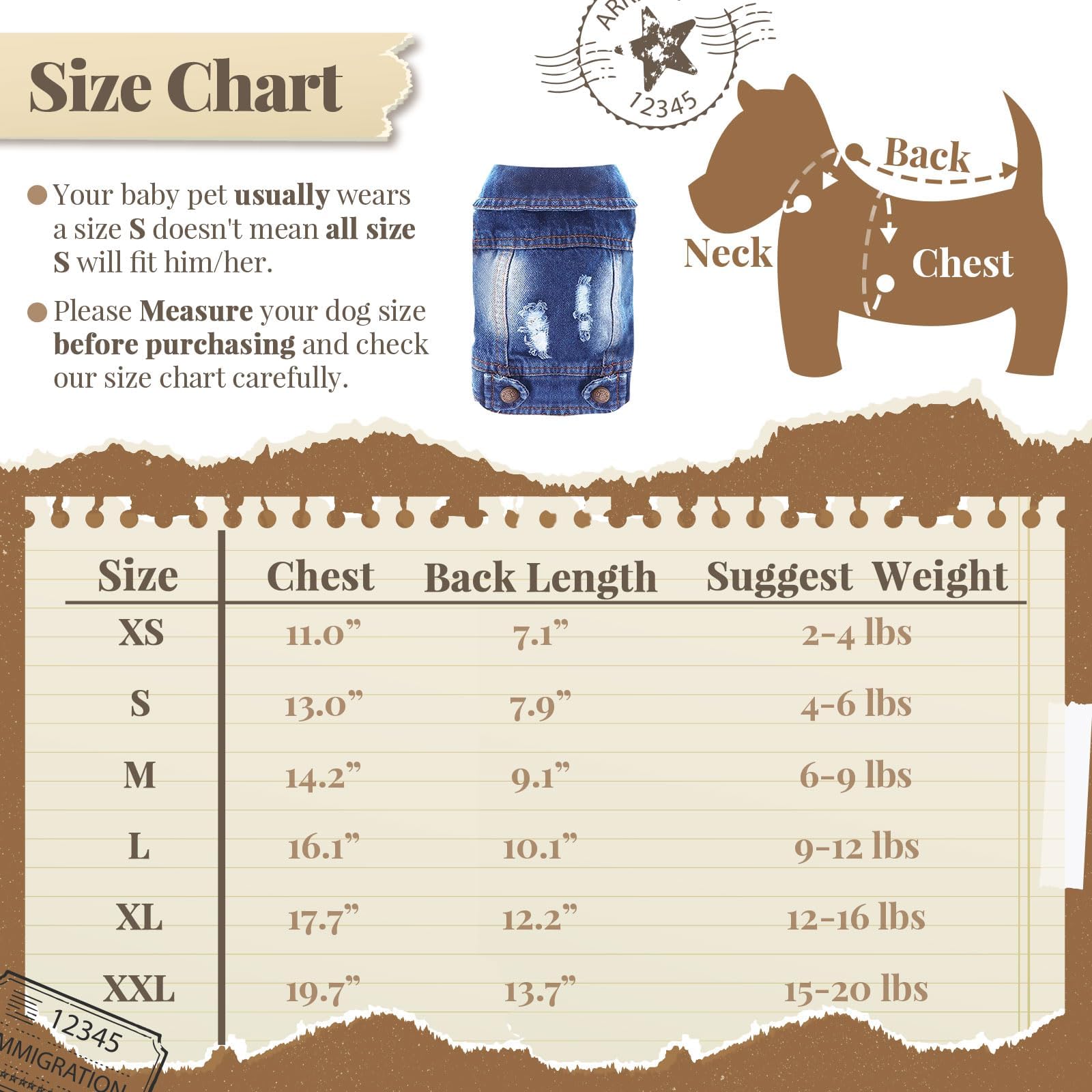 Stylish Blue Denim Dog Jacket - Small Pet Outfits for Small & Medium Dogs & Cats - Puppy Shirts, Doggy Costume Clothing for Shih Tzu, Chihuahua, Yorkie & Teacup Breeds - Perfect for Outdoor Walks, Pet Fashion & Photo Shoots