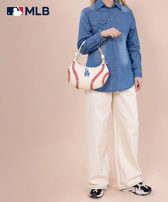 MLB Los Angeles Dodgers Crossbody Hobo Bag for Women - Stylish Shoulder Purse for Baseball Games, Travel & Daily Use