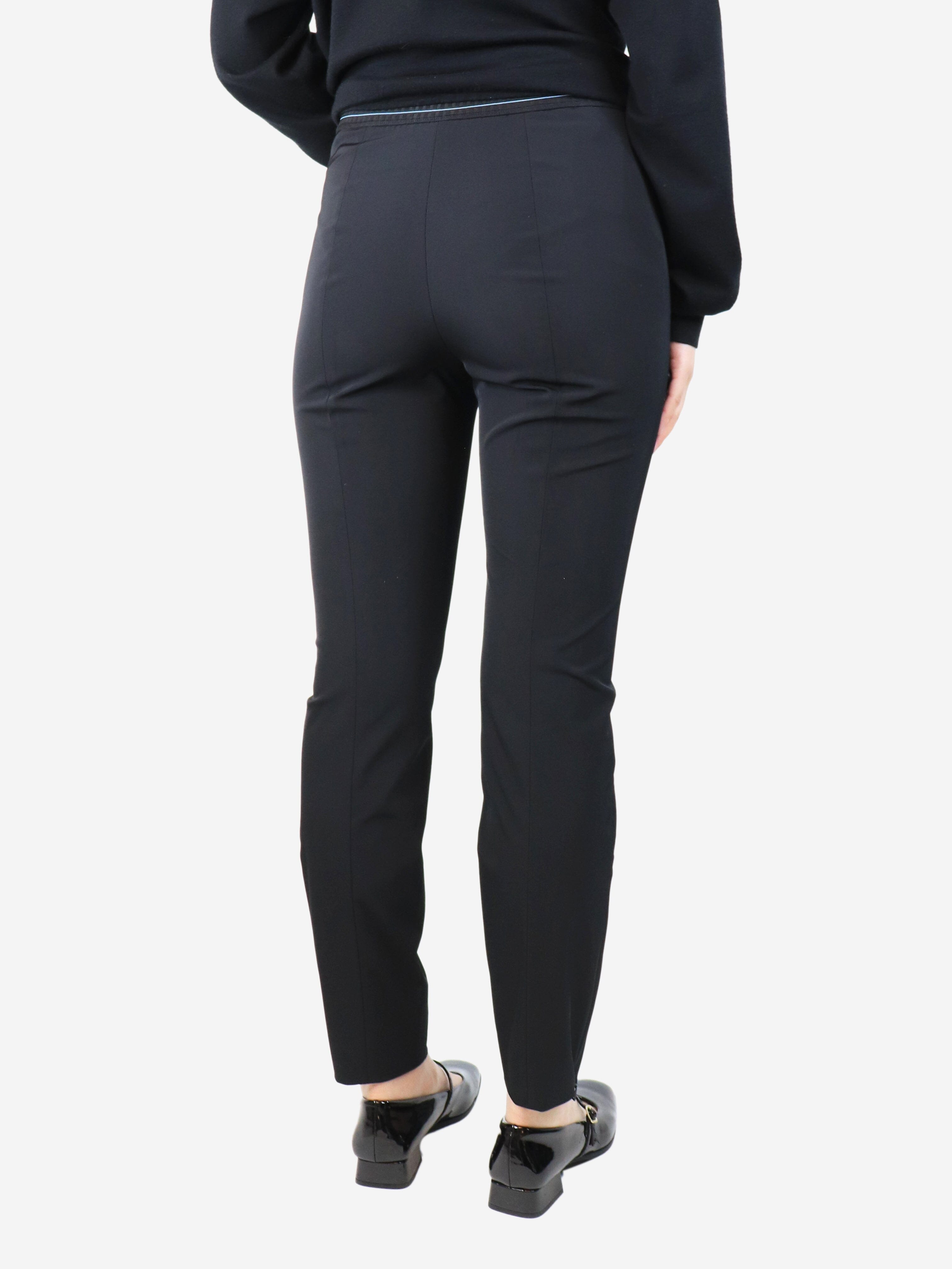 Stretch Black Elastic Waist Trousers for Women - UK Size 10 | Comfortable Casual Pants for Work, Travel & Everyday Wear