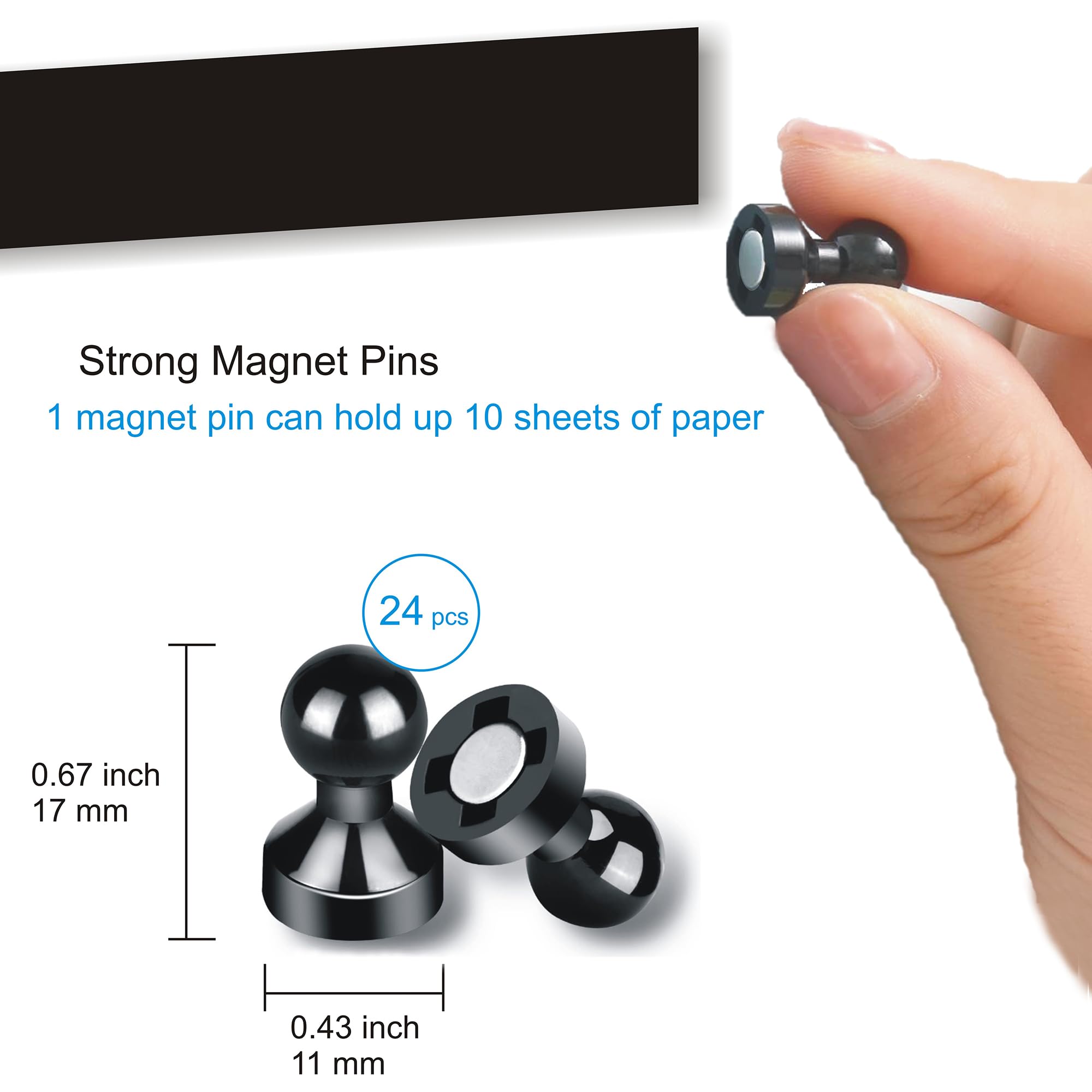 Magnetic Photo Frames - 6 Pack Wall Hanging Display for Home Decor