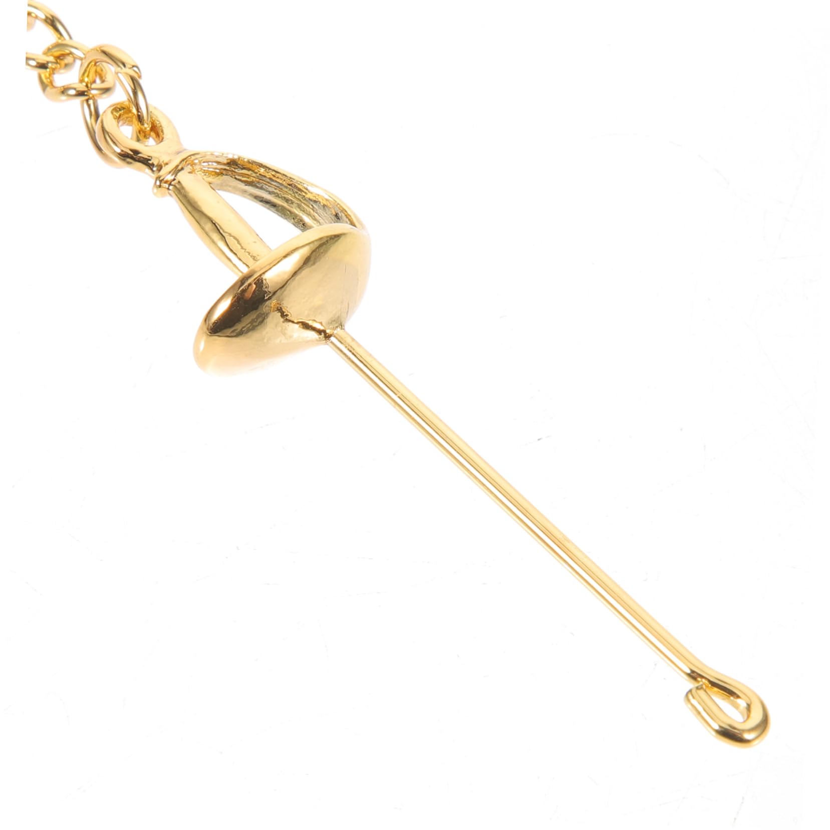 Outanaya 4-Piece Metal Sports Keychain Set - Gold Fencing & Athletic Key Rings - Perfect for Athletes, Coaches & Sports Enthusiasts - Ideal for Gifts, Gym Bags & Car Keys