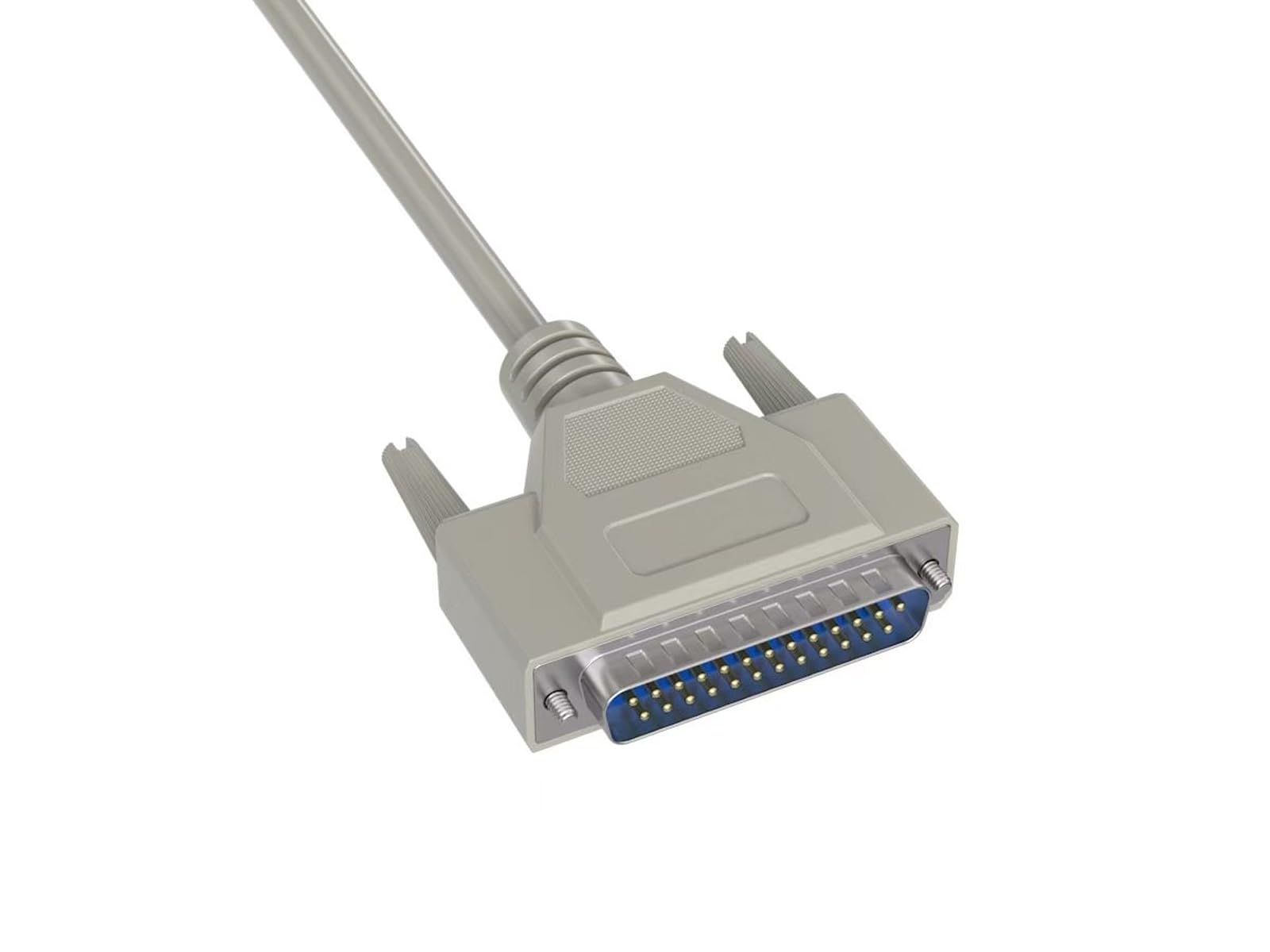 CableLeader 6ft DB9 Female to DB25 Male Serial Printer Cable for HP Plotters & Laser Printers - Beige | High-Speed Data Transfer for Industrial & Office Use