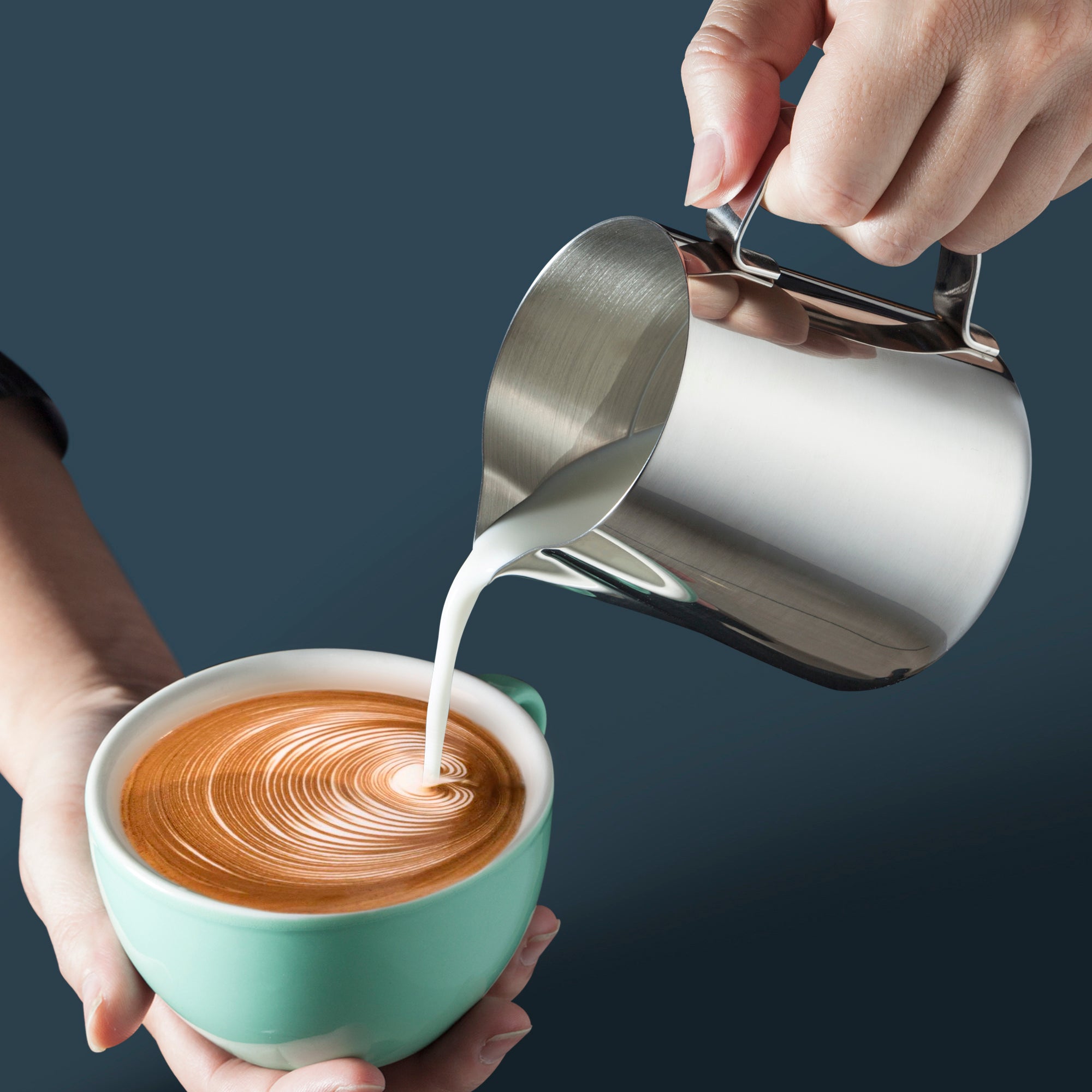 I.XXI 150ml Stainless Steel Milk Frothing Pitcher for Latte Art - Barista-Grade Espresso Foaming Jug, Perfect for Coffee Shops, Home Brewing & Professional Use