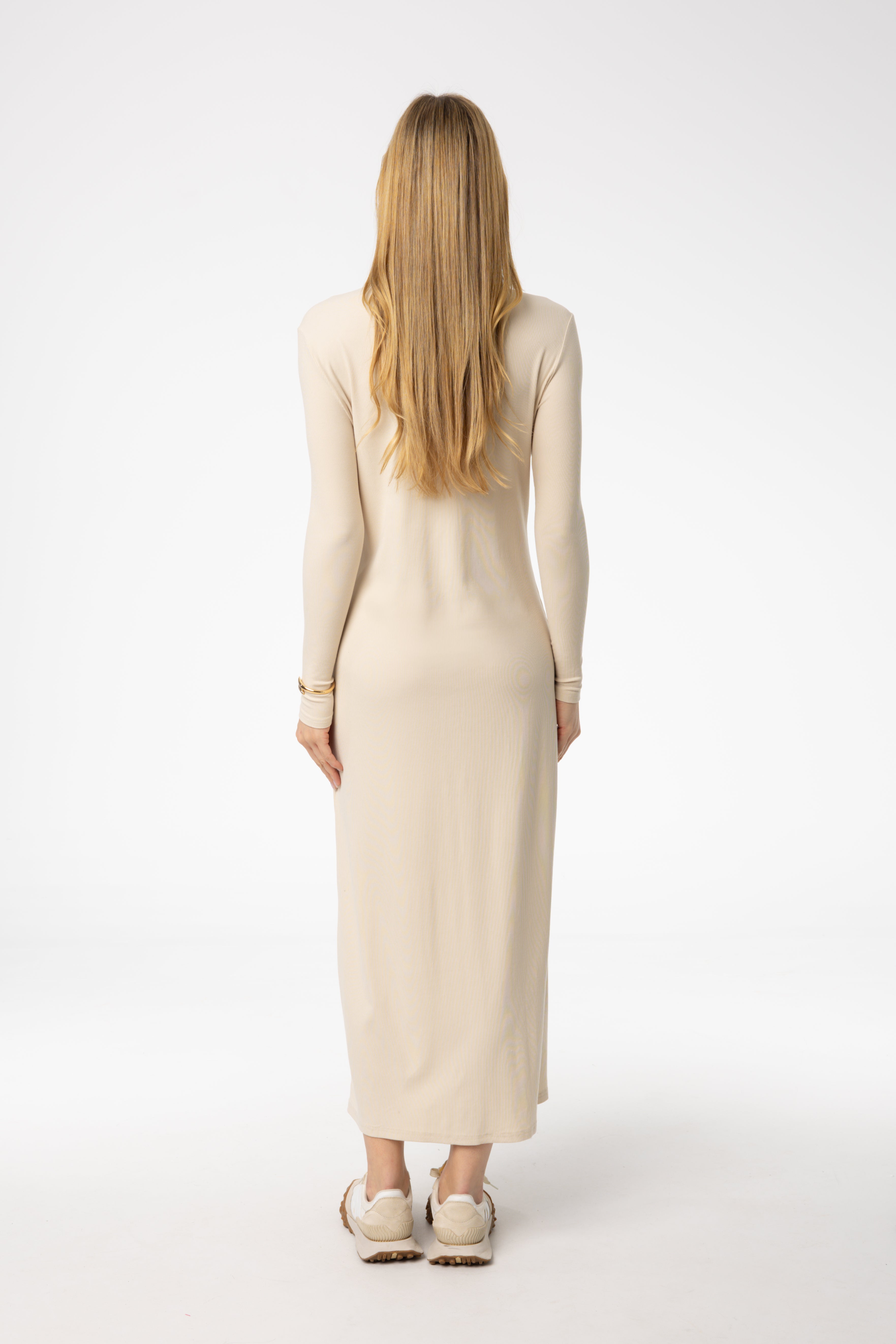 Ivory Maxi Cardigan Dress for Women - Elegant Long Knit Sweater Dress for Casual & Formal Wear | Perfect for Office, Parties & Date Nights