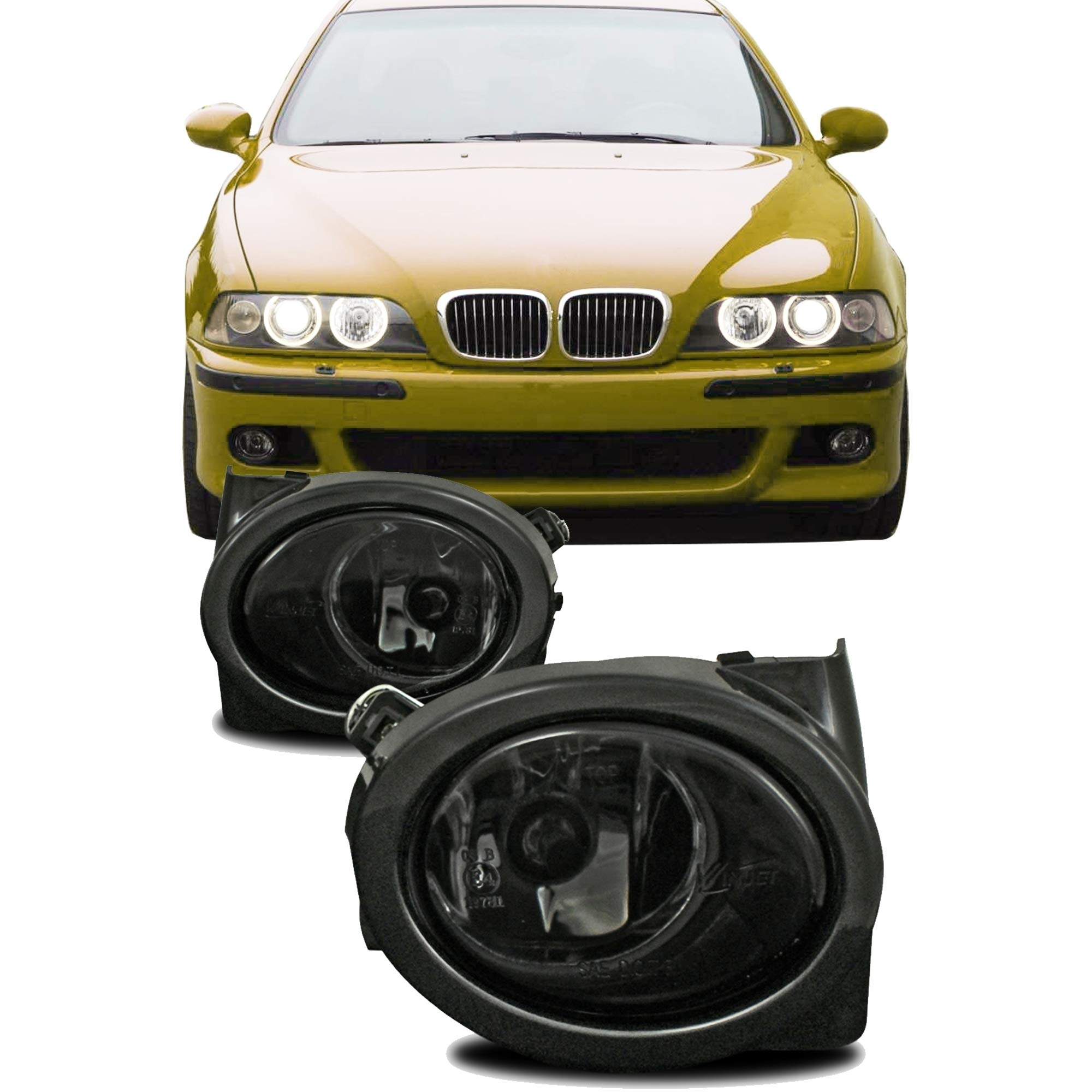 82875 LED Fog Lights - Clear/Smoke Lens with Durable Frame - Perfect for Off-Roading, Night Driving & Truck Accessories