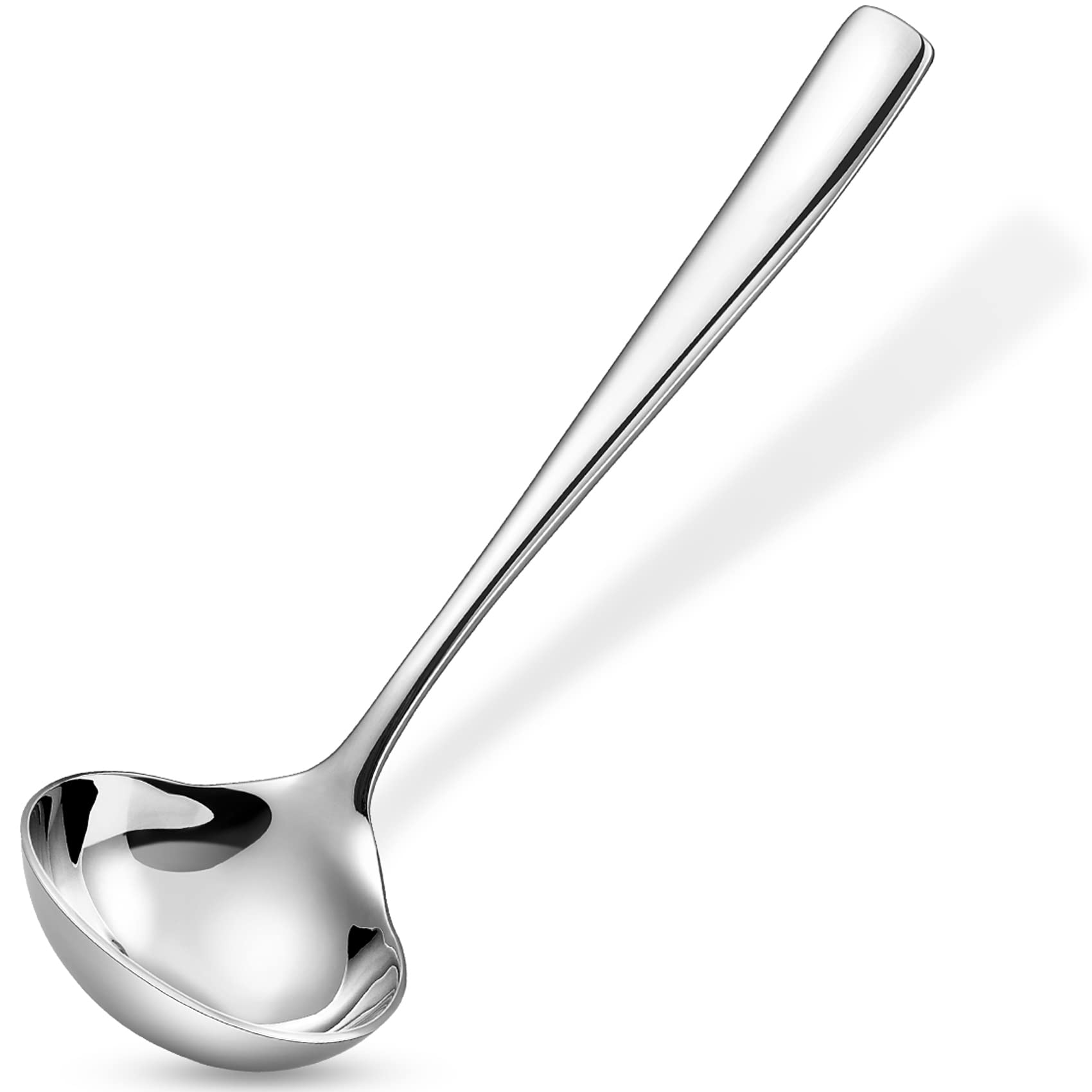 KEAWELL Louis 7.5-Inch Gravy Ladle - Premium 18/10 Stainless Steel Mini Serving Spoon - Dishwasher Safe - Perfect for Sauces, Soups & Holiday Meals