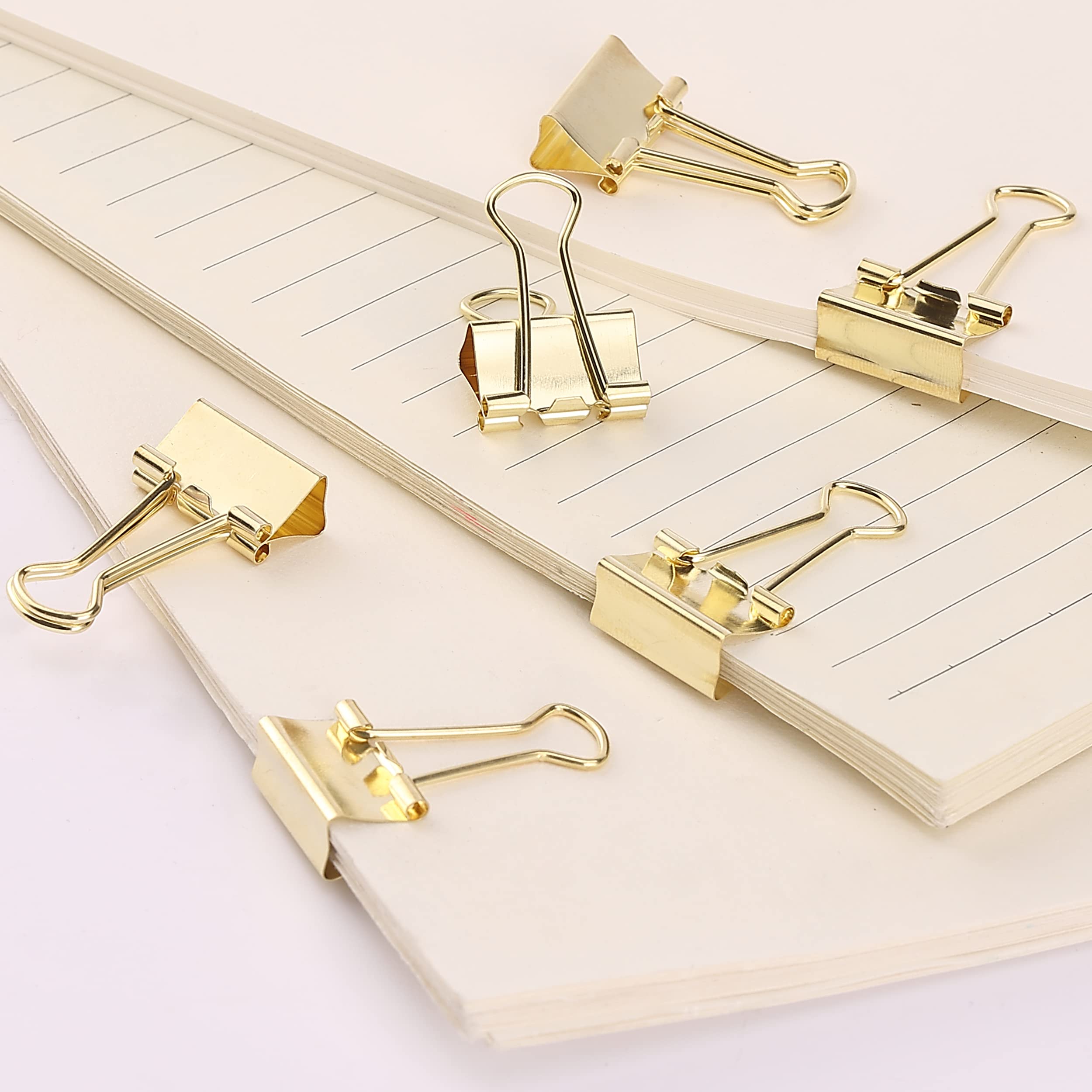 Mr. Pen Small Binder Clips 50-Pack, 0.75 Inch Gold Mini Paper Clips for Office Documents, School Projects, Crafting & Organizing - Micro Binder Clips for Files, Photos, Notes & Bulletin Boards