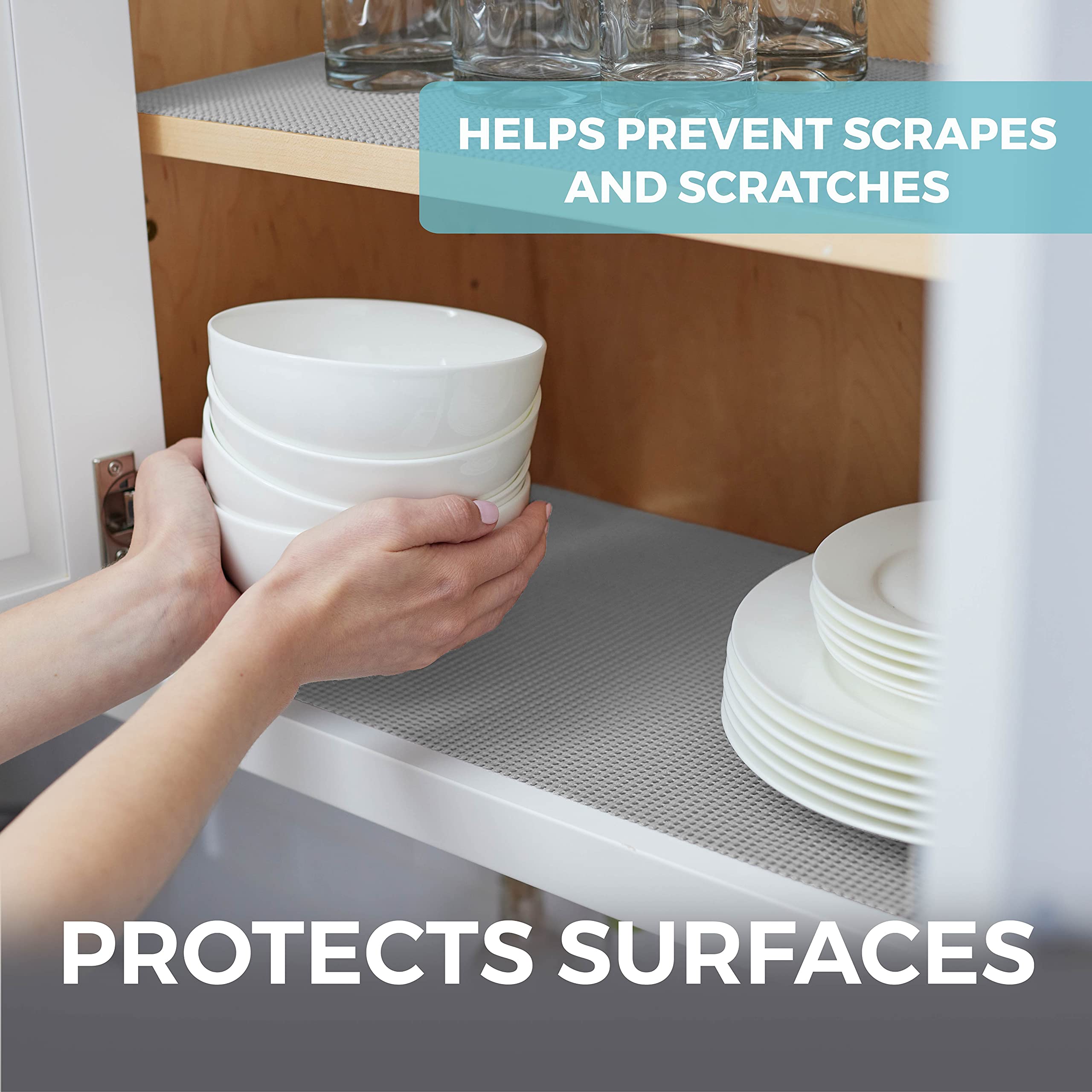 HOME GENIE Non-Adhesive Shelf & Drawer Liner - 17.5