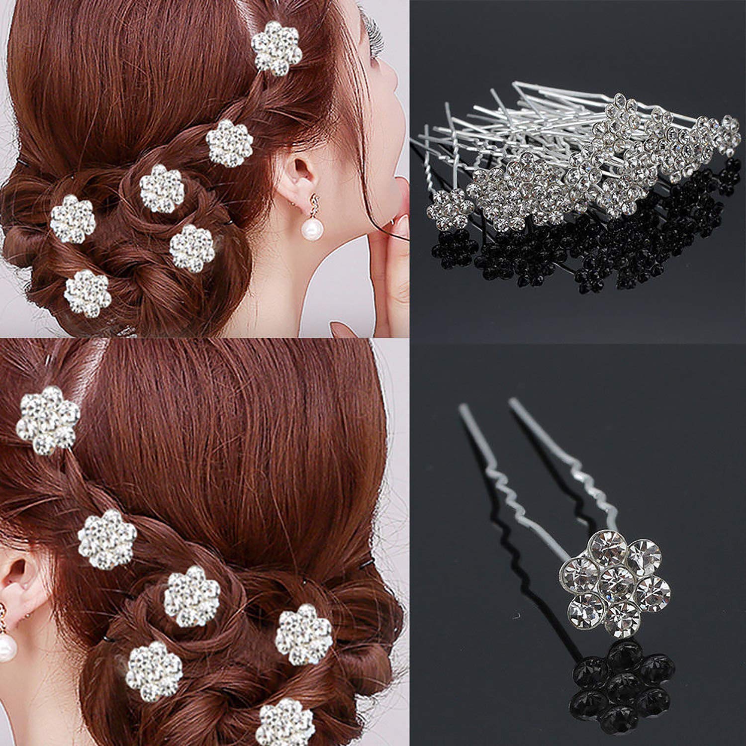 Baba Fashions 12-Pack Fancy Hair Bun & Juda Pins for Girls and Women - Perfect for Weddings, Parties, and Everyday Hairstyles
