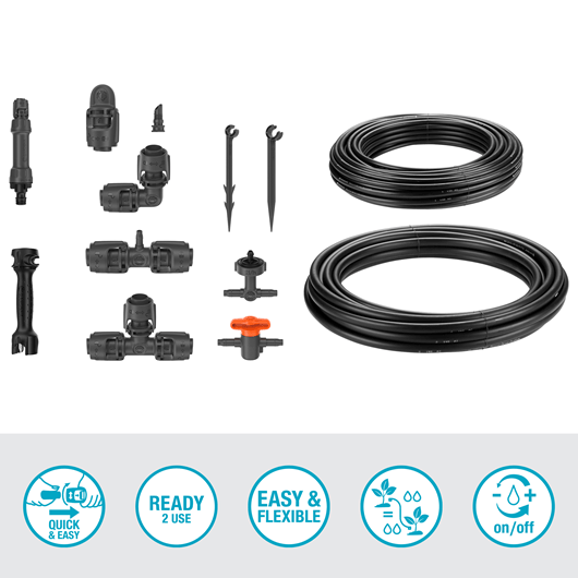 Gardena Start Set for Raised Beds - 35 Plant Starter Kit | Perfect for Home Gardening, Vegetable Patches & Flower Beds