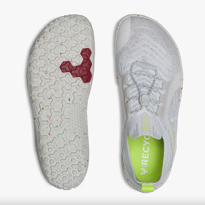 Vivobarefoot Women's Primus Trail Knit FG Barefoot Shoes - Lightweight & Flexible Hiking Footwear for Women in Limestone Color | Perfect for Trail Running, Outdoor Adventures & Natural Movement