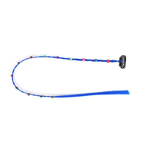 Premium Synthetic Shiny Hair Extension - Colorful False Hair Piece & Wig Hair Band for Women (Sapphire Blue) | Perfect for Cosplay, Parties & Everyday Styling