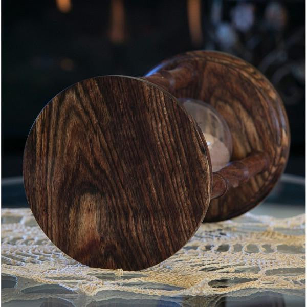 Premium Solid Chechen Wood Hourglass Urn - Handcrafted Memorial Keepsake for Ashes - Perfect for Home Display, Funeral Services & Memorial Gifts