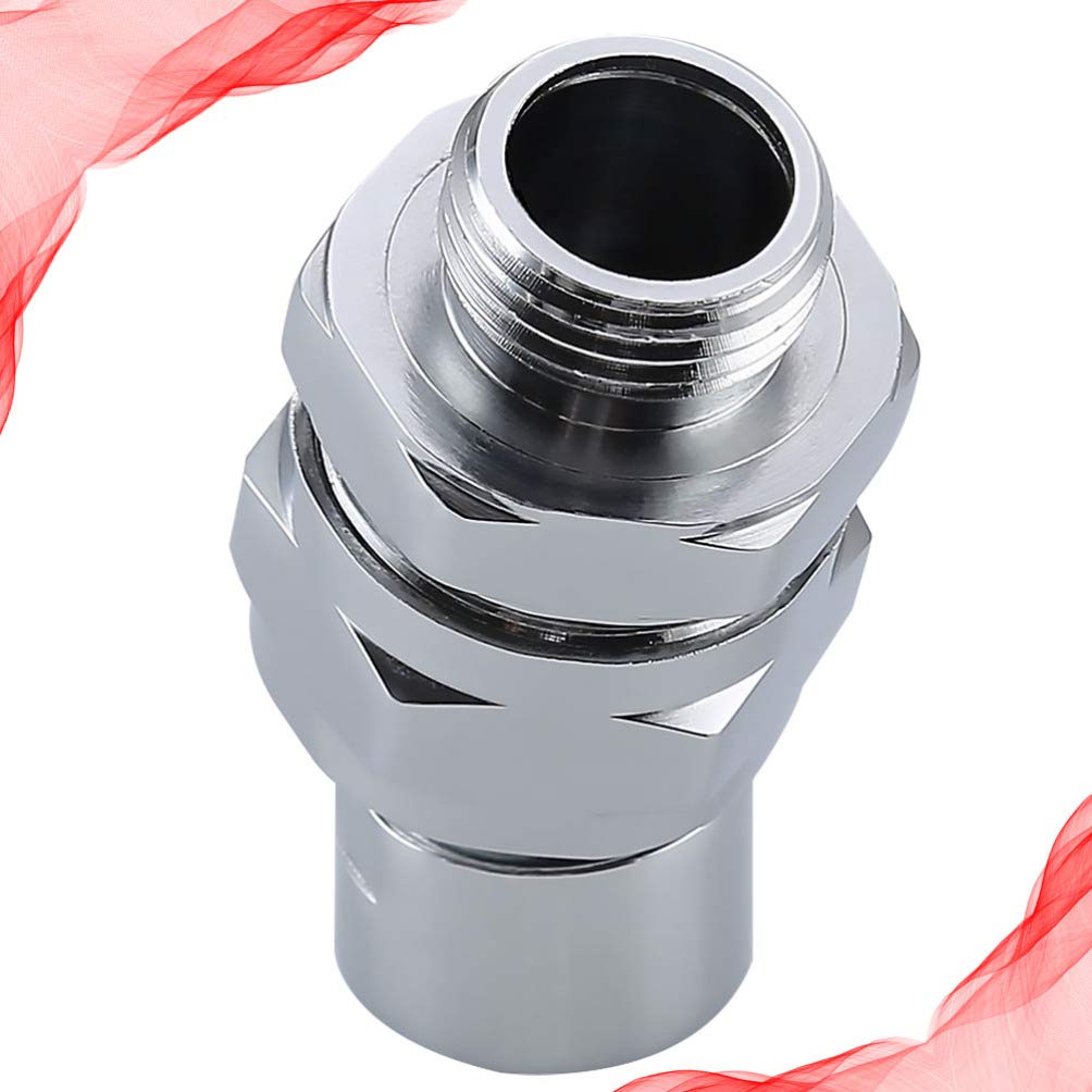 Cabilock Flexible Faucet Connector Hose - Swivel Joint Adapter for Shower Sprayer, Ball Shower Hose Connector & Arm Extender - Universal Fit for Kitchen Sink, Bathroom Shower & Outdoor Faucets - Includes Bright LED Shower Head with 360° Rotation