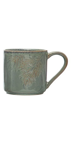 Embossed Pine Mug Set - Rustic Wooden Coffee Cups for Camping, Picnics & Home Decor - Handcrafted 16oz Mugs with Nature-Inspired Designs