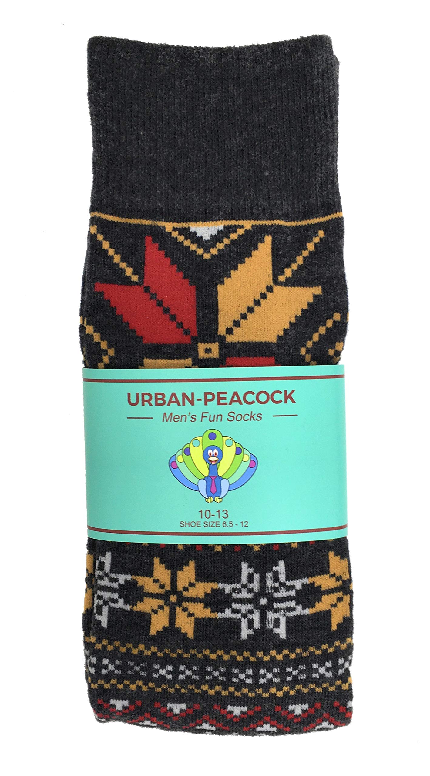 Urban-Peacock Men's Novelty Socks - Fun & Unique Pattern Dress Socks for Casual Wear, Gifts & Everyday Comfort
