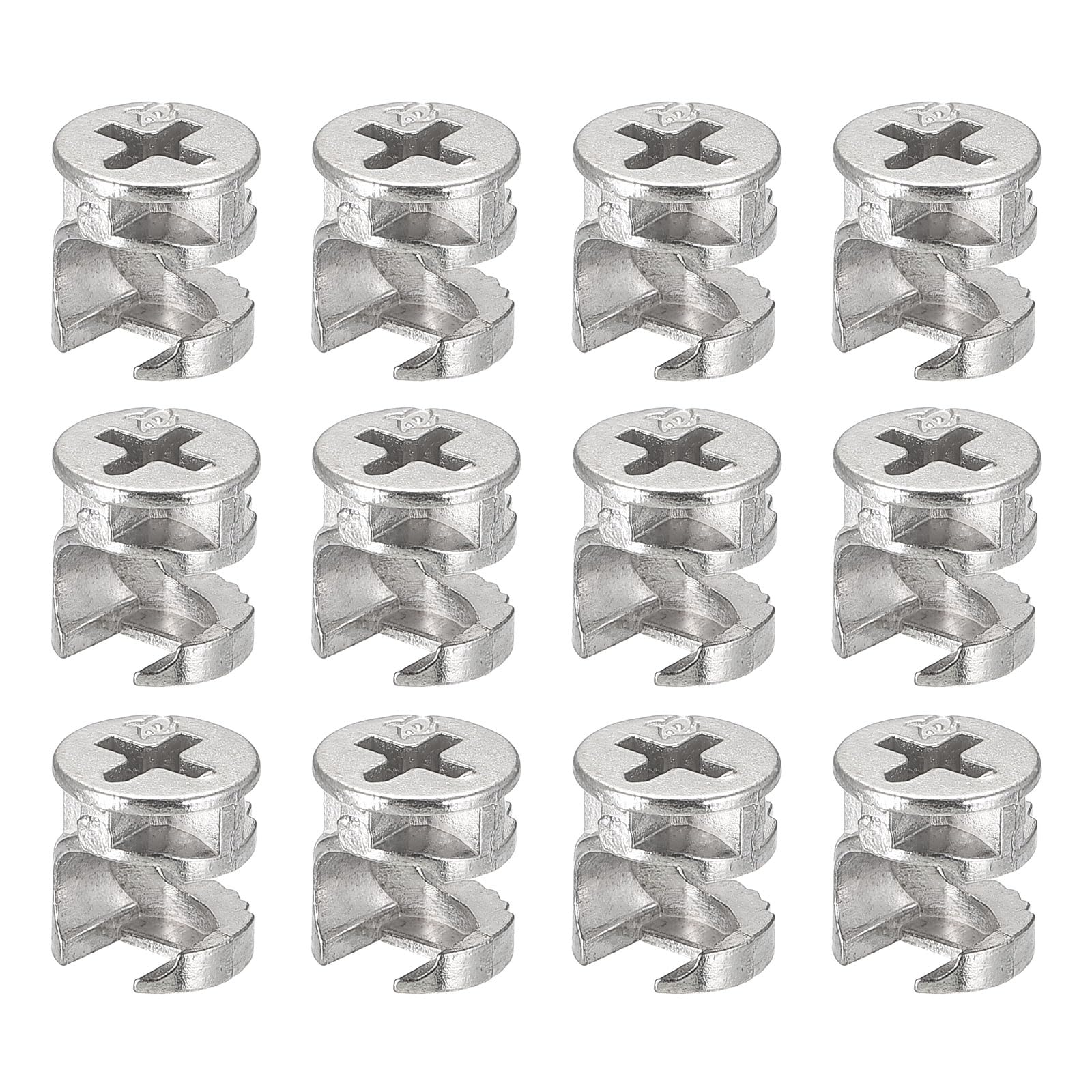 HARFINGTON 80pcs 9.9x9.6mm Cam Lock Nuts for Furniture Assembly, Joint Connector Locking Nuts & Cam Fittings - Perfect for DIY Furniture, Cabinets, Shelves and Home Improvement Projects