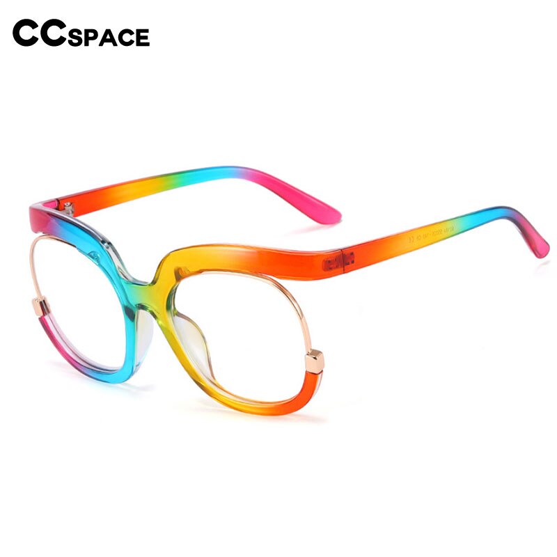 CCspace Women's Full Rim Oversized Cat Eye Resin Frame Eyeglasses 45057 - Stylish Retro Glasses for Women, Trendy Oversized Frames for Daily Wear, Work & Fashion Outfits