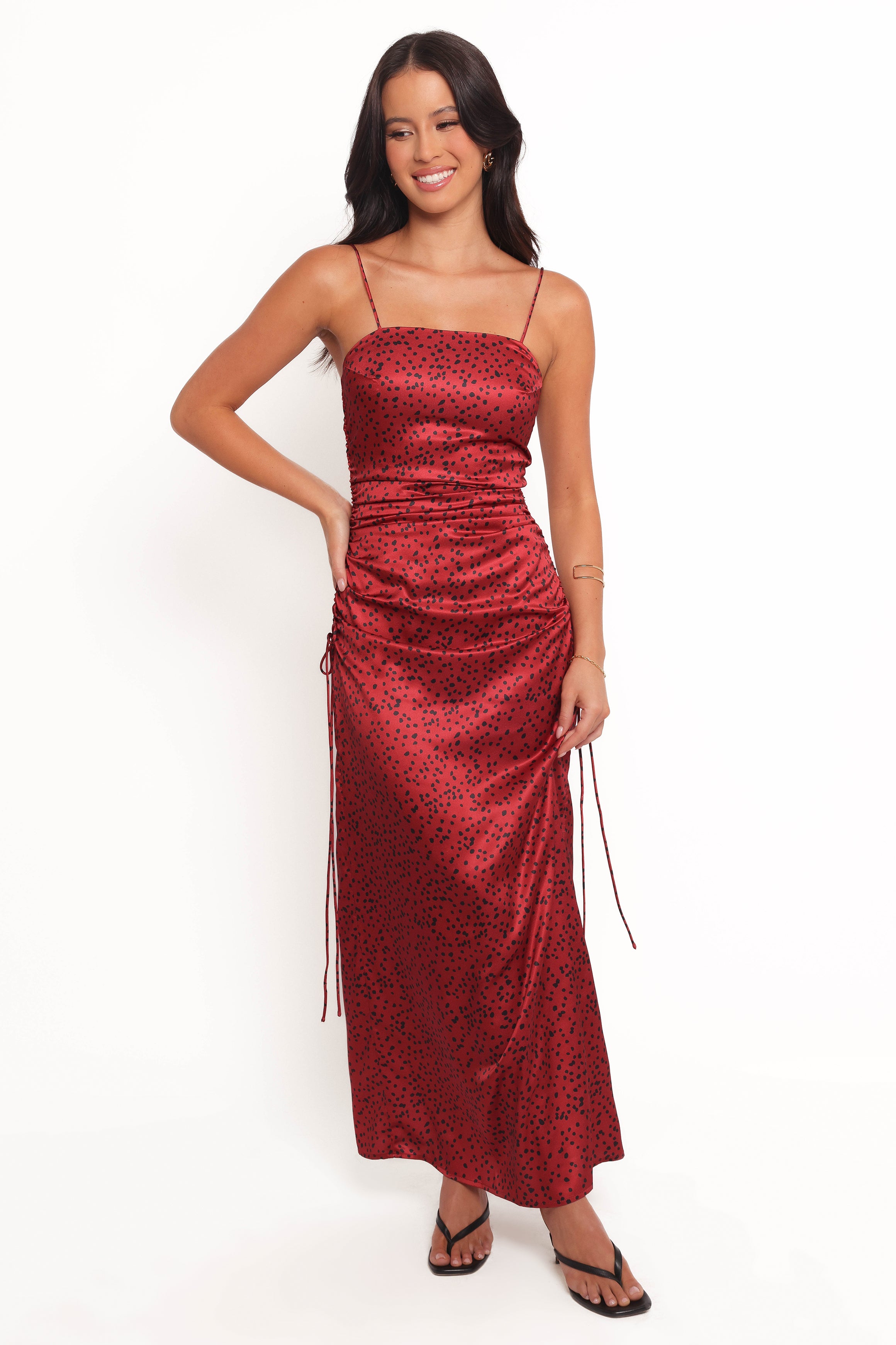 Enid Midi Dress - Flowy Red Summer Dress for Women | Elegant Casual & Party Wear | Perfect for Beach Vacations, Date Nights & Office Outings