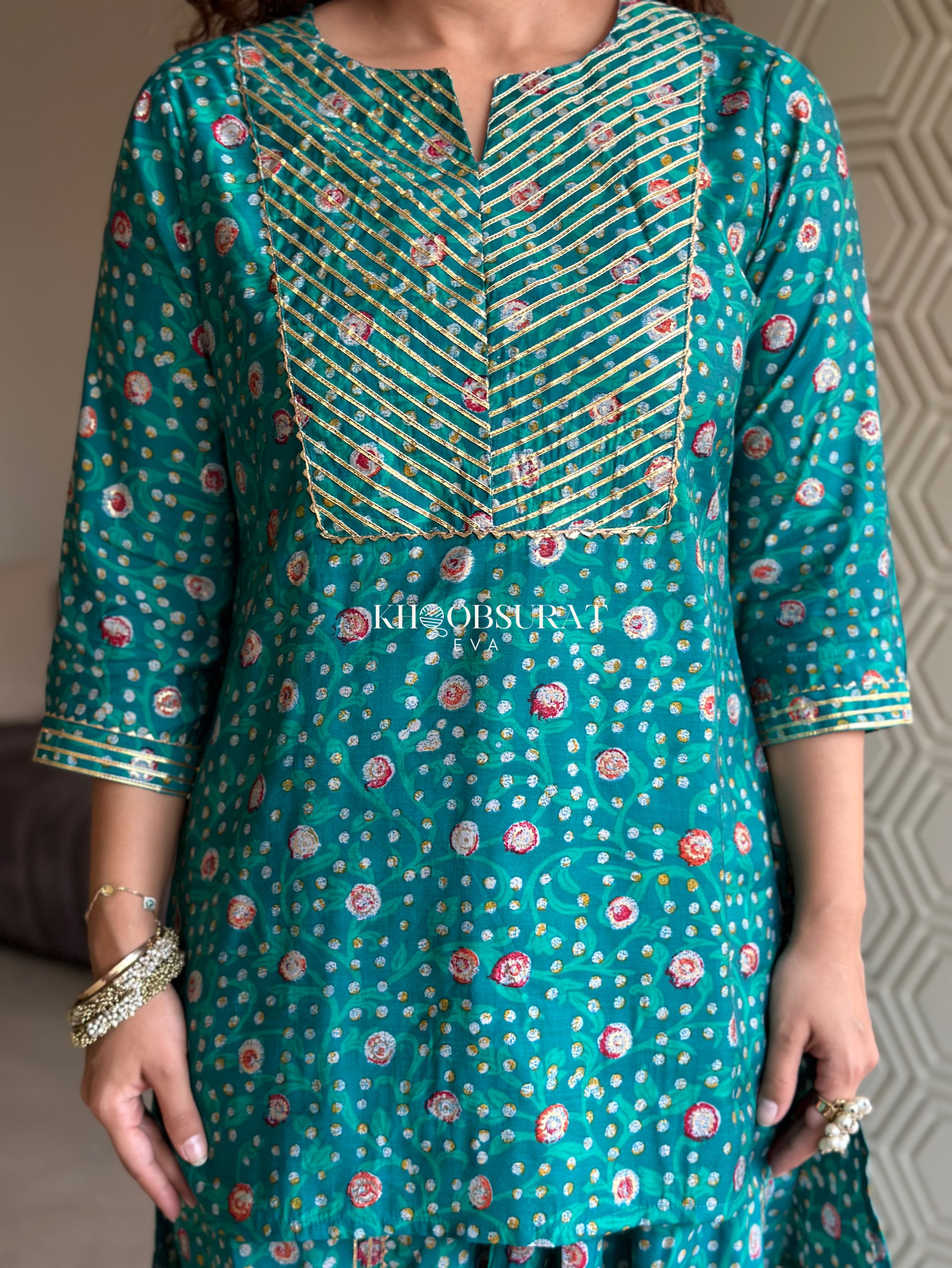 Stylish RiddhiSiddhi Green Festive Wear Coord Set for Women - Perfect for Diwali, Weddings & Special Occasions