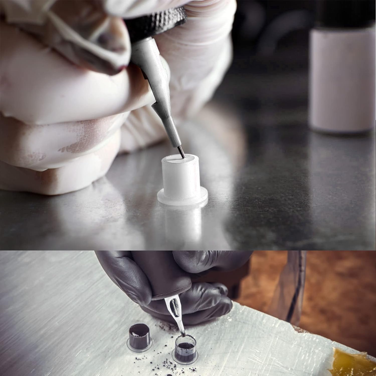 5RT Disposable Carbon Tattoo Needle Tips - Sterilized Round Nozzles for 5RL/5RS Tattoo Needles - Perfect for Tattoo Machine Guns & Professional Tattoo Artists - Ideal for Line Work, Shading, and Detailed Tattoo Designs