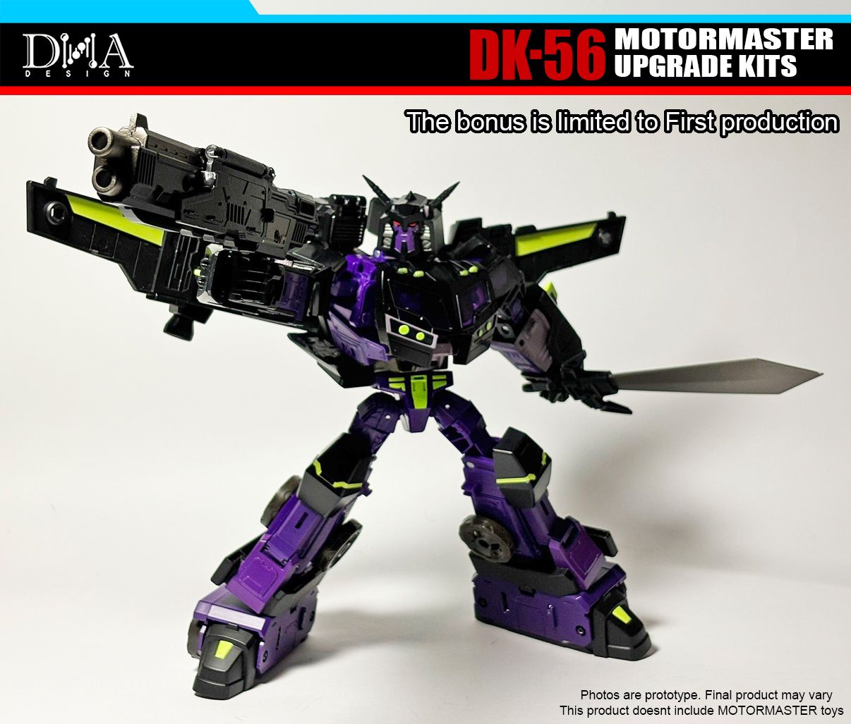 DNA Design DK 56 Upgrade Kit for Transformers Animated Universe Motormaster - Perfect for Collectors & Custom Figure Display