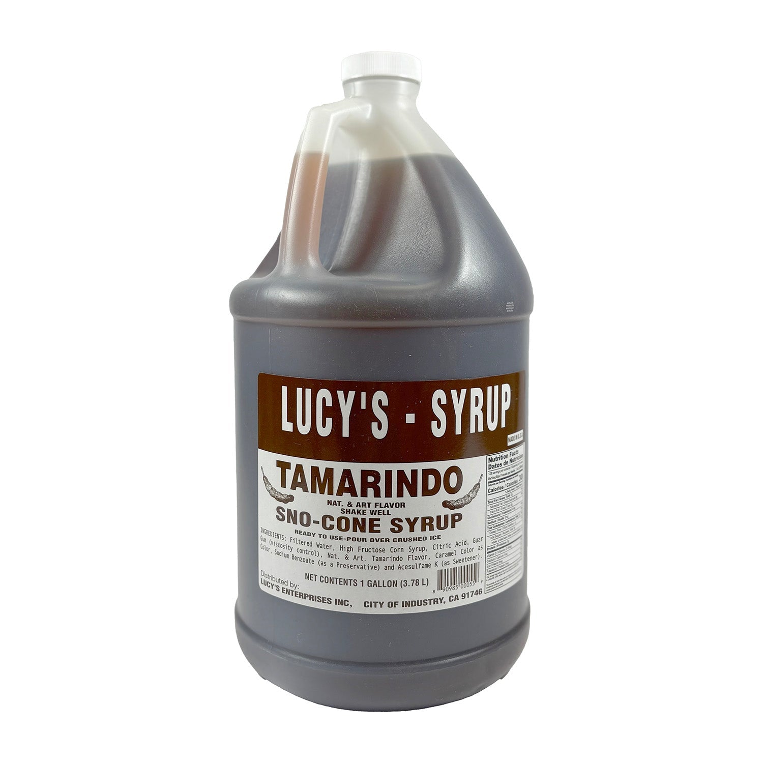 Lucy's Tamarindo Syrup | 128oz Bottle | Premium Mexican Tamarind Drink Concentrate for Cocktails, Aguas Frescas & Desserts | Perfect for Home Bars, Restaurants & Latin Cuisine