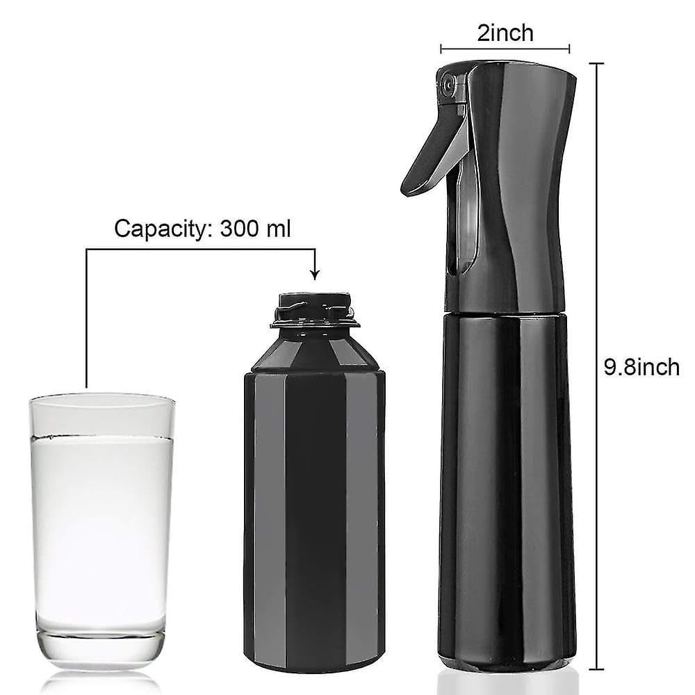 WHISKET 300ml Fine Mist Spray Bottle (2-Pack) - Hair Styling, Plant Watering & Pet Care - Perfect for Morning Hair Taming, Gardening & Grooming