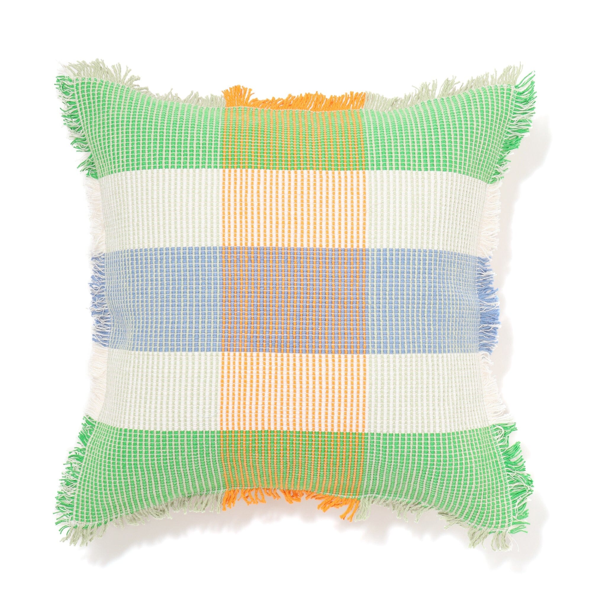 Vibrant Woven Cushion Cover 18x18 Inches - Colorful Decorative Pillow Case for Sofa, Bed, Chair - Home Decor Accent for Living Room, Bedroom, Patio