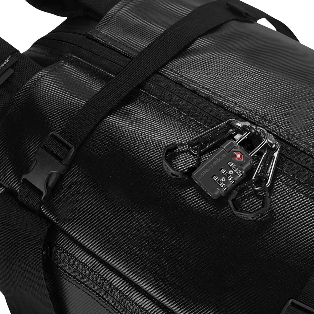 Eagle Creek Migrate 60L Ultra Tough Duffel Backpack - Waterproof Travel Duffel Bag with Shoulder Straps for Camping, Hiking & Adventure Travel - Black