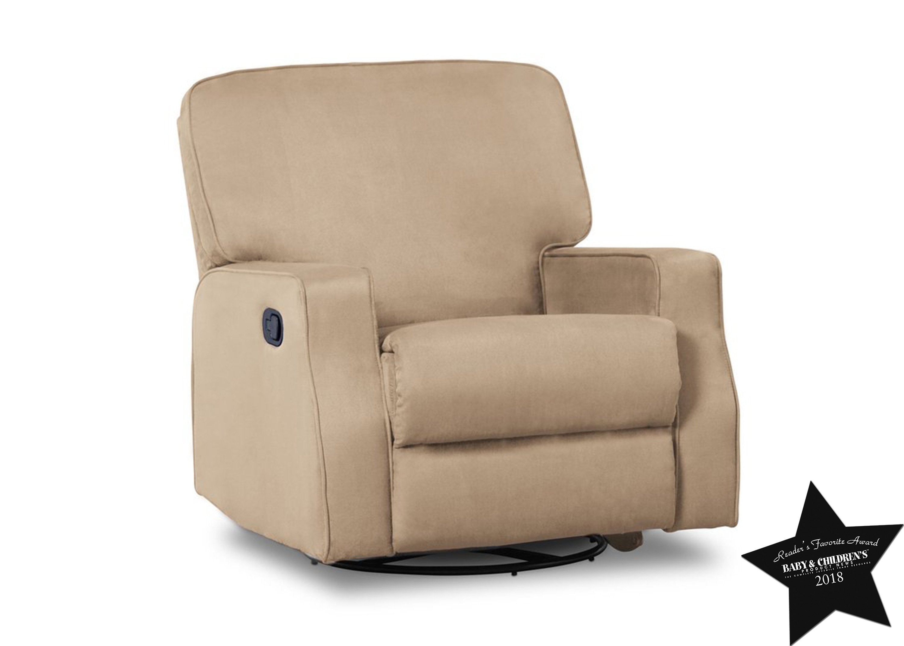 Carson Nursery Recliner Swivel Glider Chair - Comfortable Rocking Chair for Nursing Mothers & Baby Nursery - Perfect for Breastfeeding, Rocking Baby to Sleep & Nursery Decor